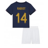 Fotballdrakt Barn Frankrike Adrien Rabiot #14 Hjemmedraktsett VM 2022 Kortermet (+ Korte bukser)